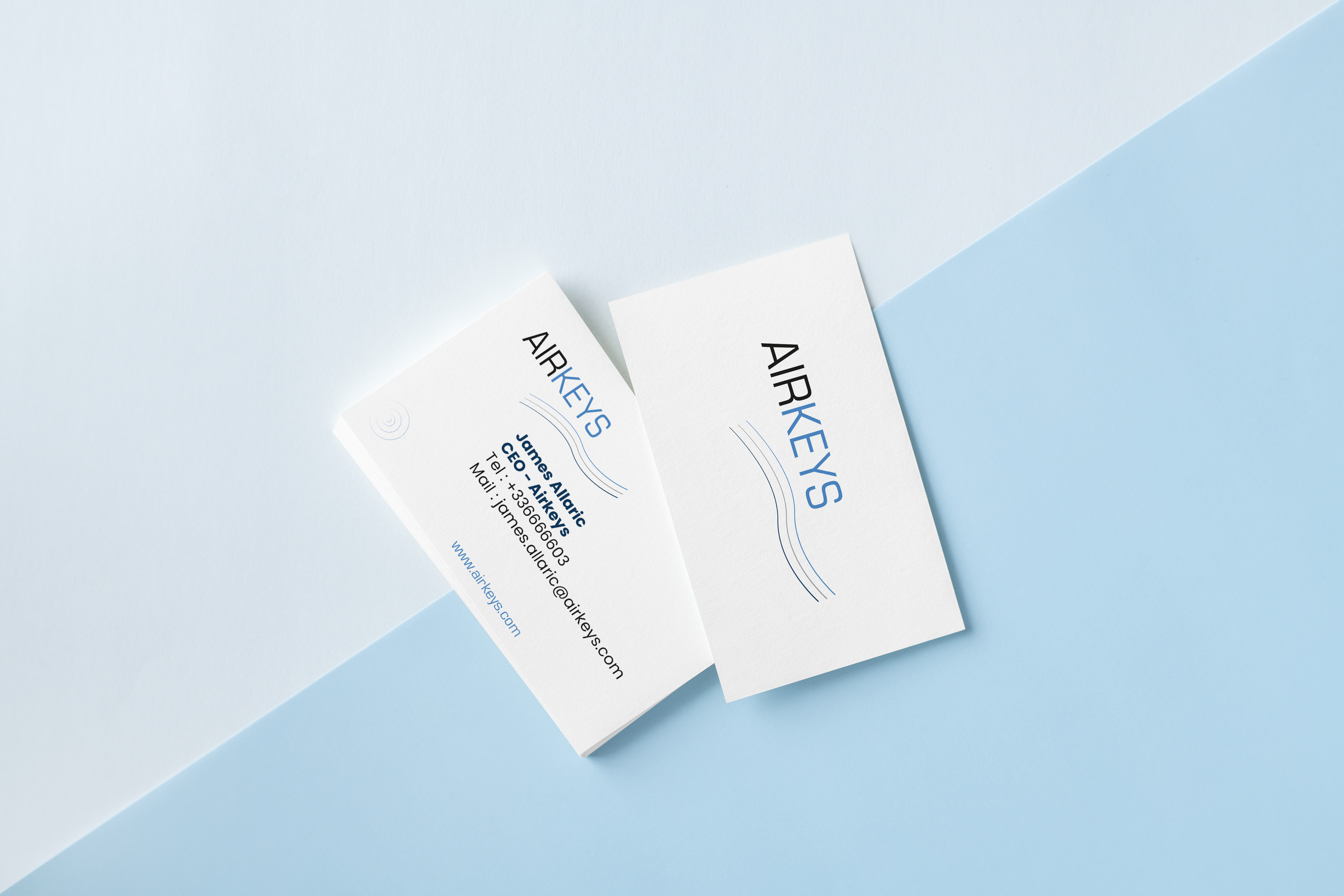 mockup carte de visite projet airkeys